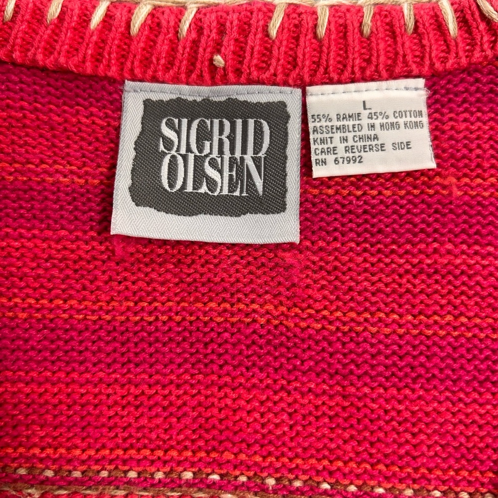 Vintage Sigrid Olsen embroidered beaded vest Large - Picture 2 of 7